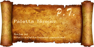 Paletta Tézeusz névjegykártya