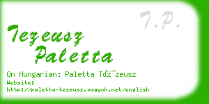 tezeusz paletta business card